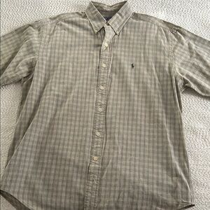 Ralph Lauren Sport Men's Green Plaid Shirt - Oversized size L
